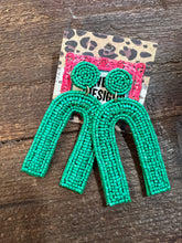 Load image into Gallery viewer, Beaded U Earrings
