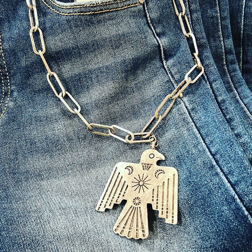 Thunderbird Silver Necklace