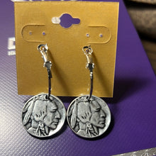 Load image into Gallery viewer, Hoop Coin Earrings
