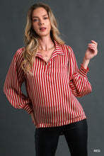 Load image into Gallery viewer, The Satin Stripe Gameday Top
