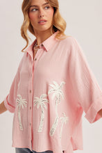 Load image into Gallery viewer, The Pink Palm Gauze Top
