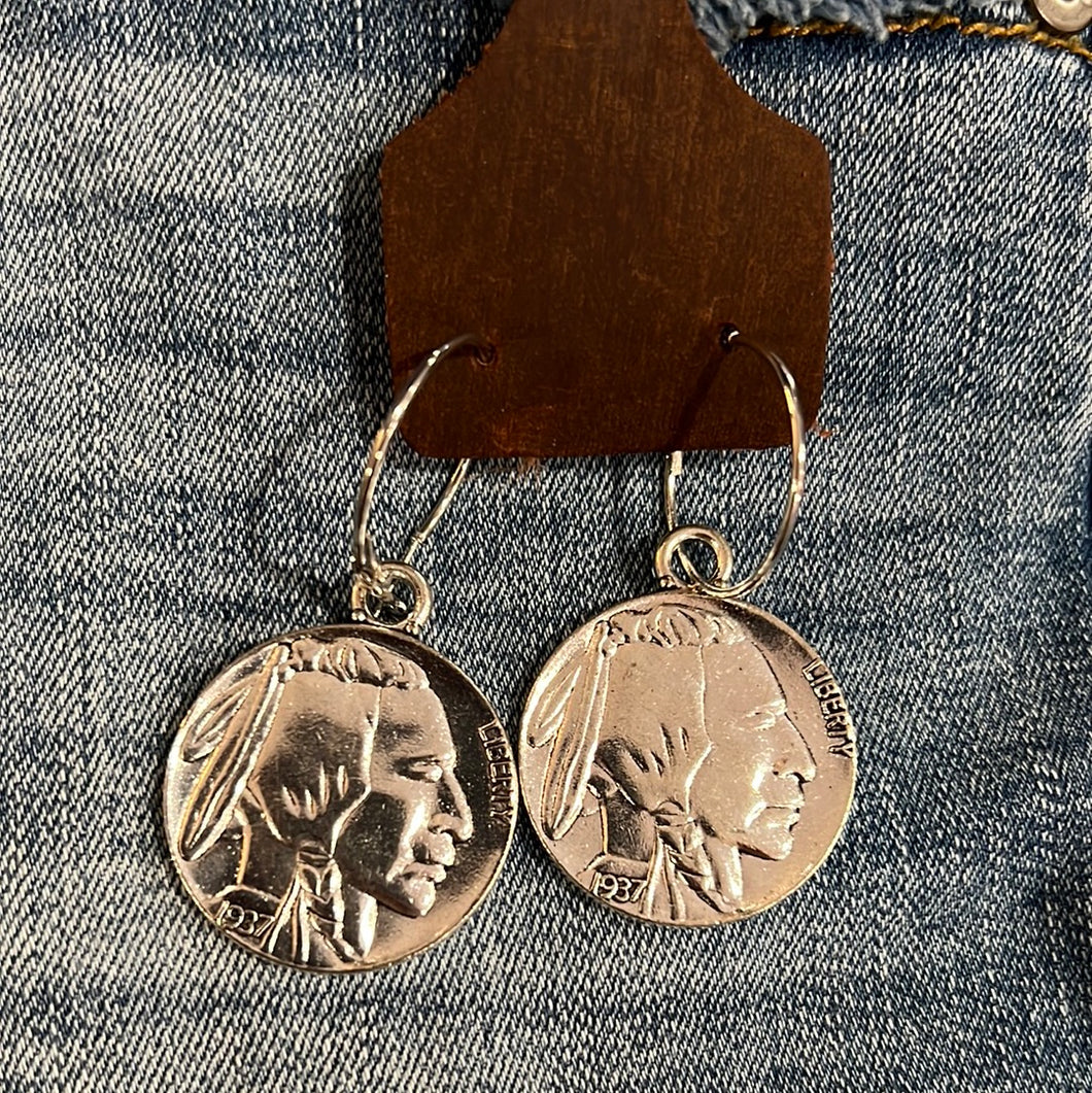 Hoop Coin Earrings