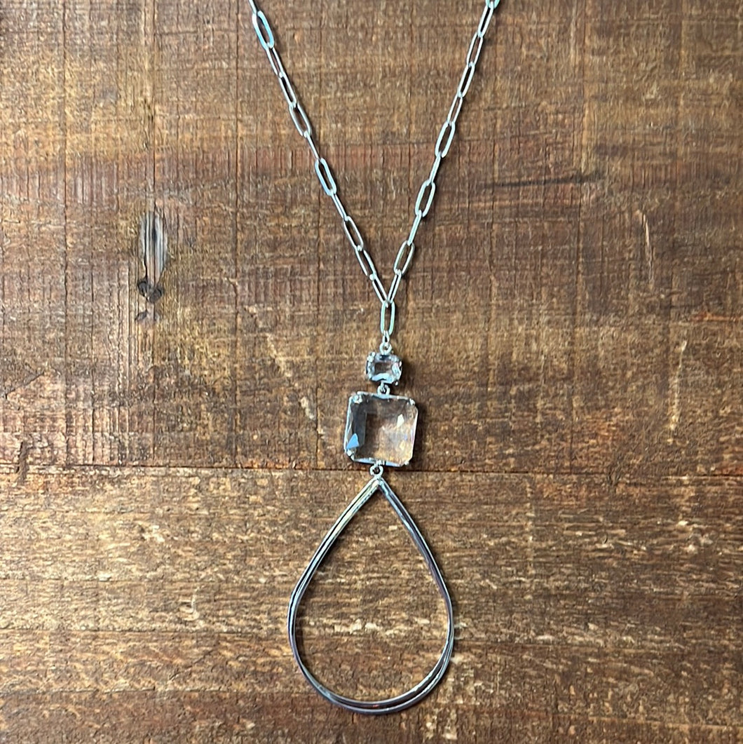 Paperclip Tear Necklace