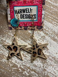Cheetah Star Dangle Earrings