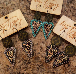 Bling Heart Earrings