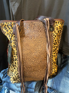 Myra Golden Stud Leather Bag