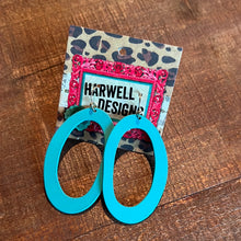 Load image into Gallery viewer, Oval Painted Clay Earrings
