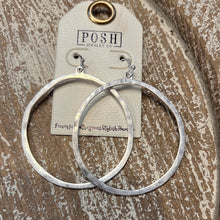 Load image into Gallery viewer, Matte Hammered Hoop
