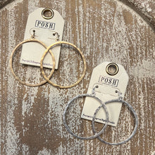 Load image into Gallery viewer, Matte Hammered Hoop
