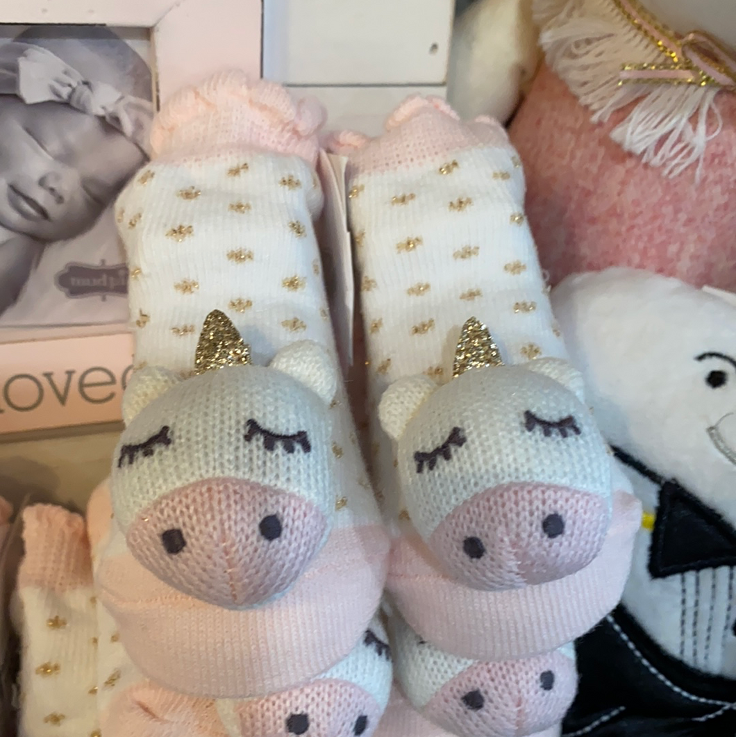 Mud Pie Rattle Toe Socks