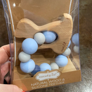 Nat. Wood/Silicone Teethers