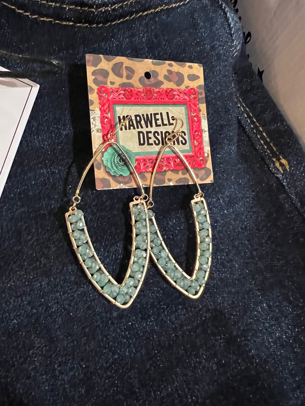 Spring Green Bead Earring