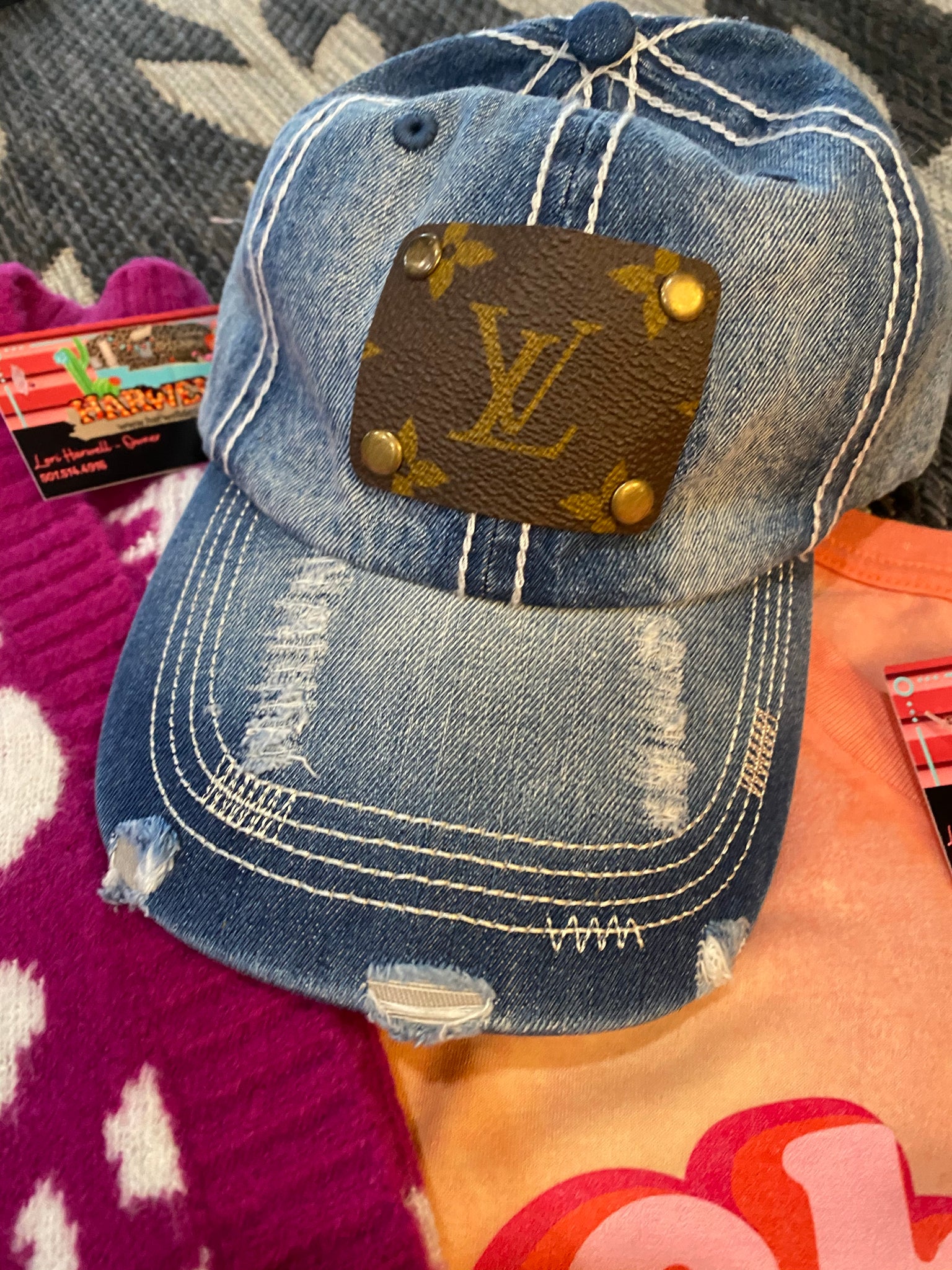 Upcycled LV Ball Cap