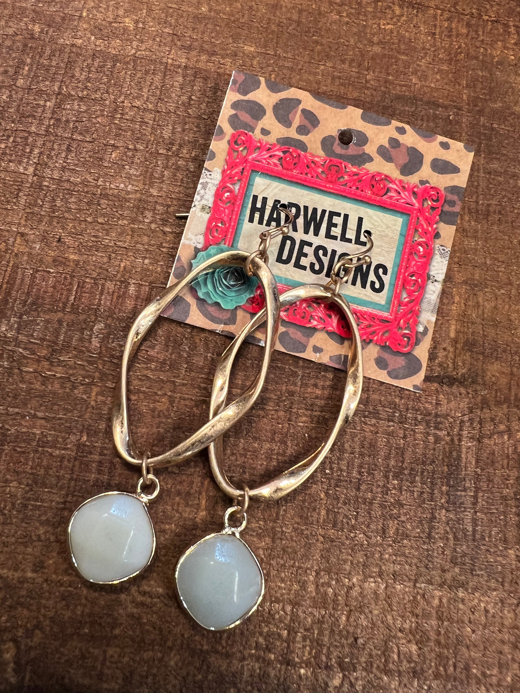 Gold Drop Bead Earring