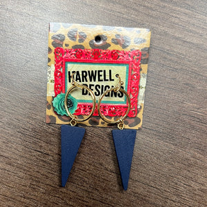 Navy Drop Earring