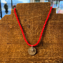 Load image into Gallery viewer, Color Bead Coin Necklace
