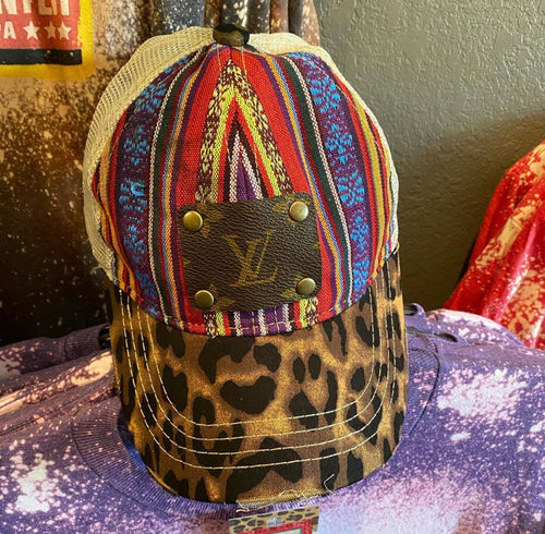 Keep It Gypsy, Accessories, Upcycled Leopard Louis Vuitton Trucker Black  Mesh