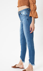 KanCan High Rise Fray Skinny Jean (Medium)