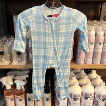 Load image into Gallery viewer, Baby Blue Plaid Zippee
