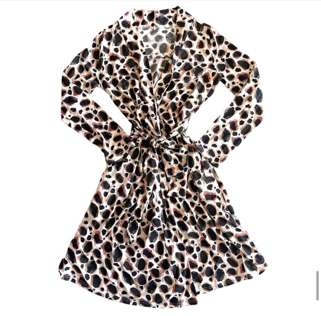 Lux Leopard Mommy Robe