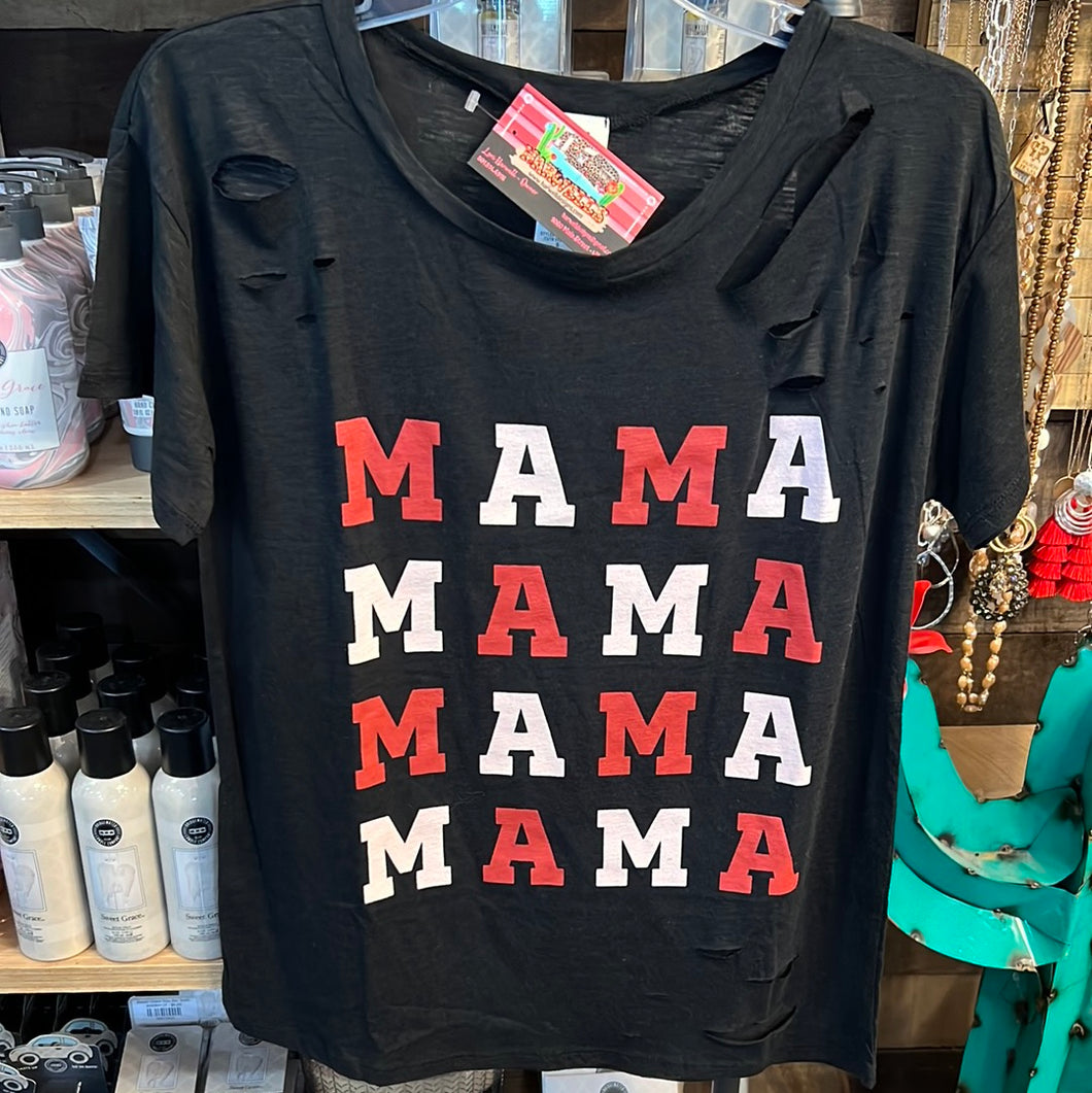 Distressed Mama Tee