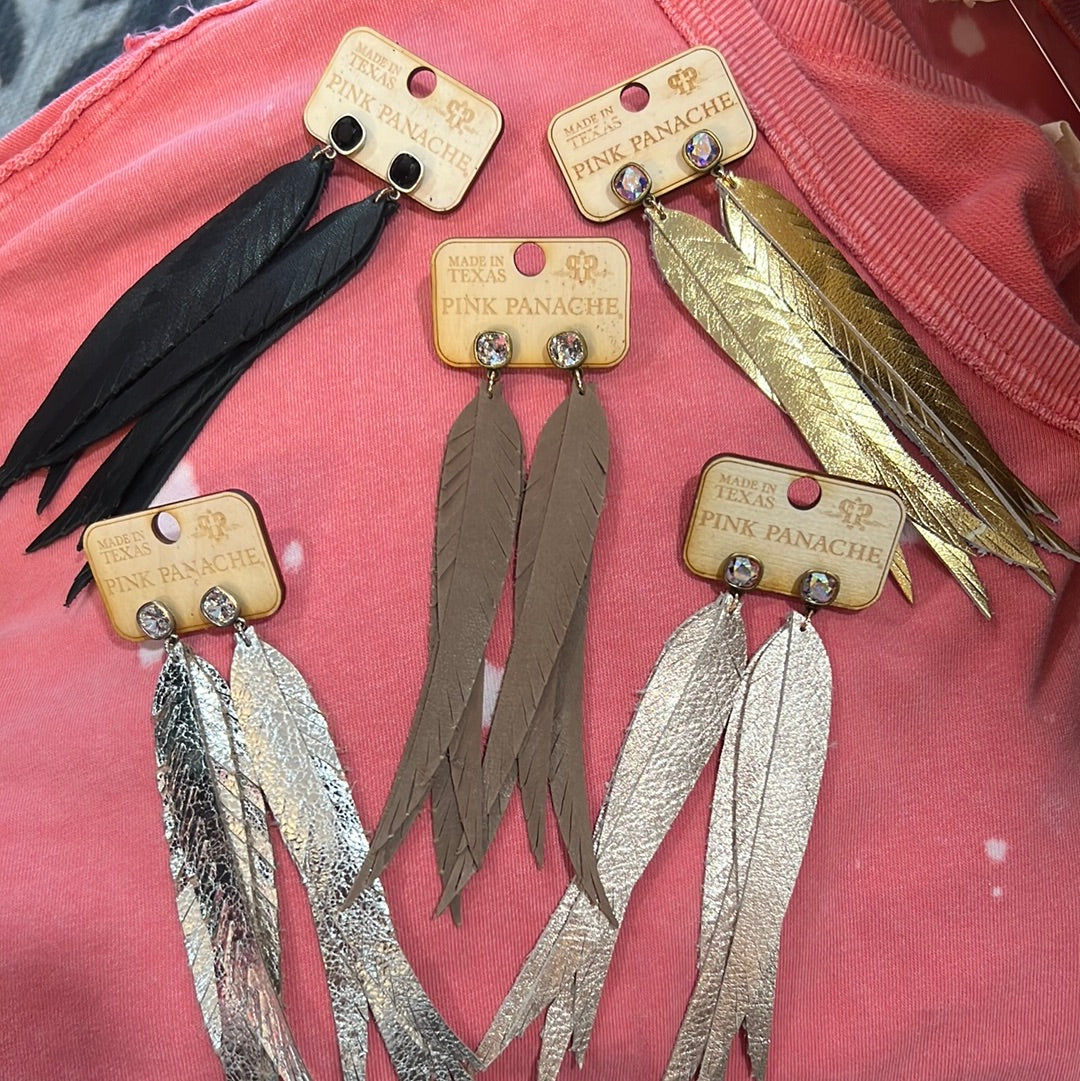 Pink Panache Leather Earring – Harwell Designs