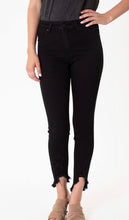 Load image into Gallery viewer, KanCan High Rise Fray Skinny Jean (Black)
