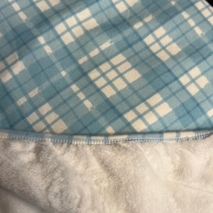 Baby Blue Plaid Blanket
