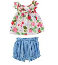 Load image into Gallery viewer, Berry Patch Pinafore Set
