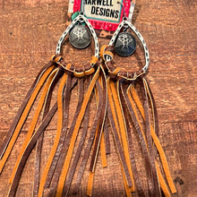 Load image into Gallery viewer, Leather Coin Drop Earrings
