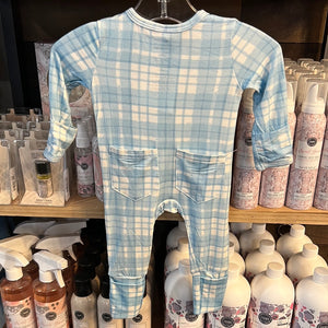 Baby Blue Plaid Zippee