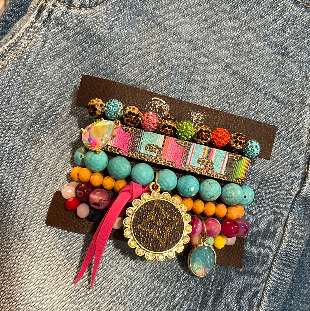 Upcycled LV Bracelet