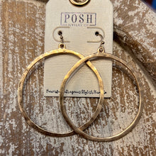 Load image into Gallery viewer, Matte Hammered Hoop
