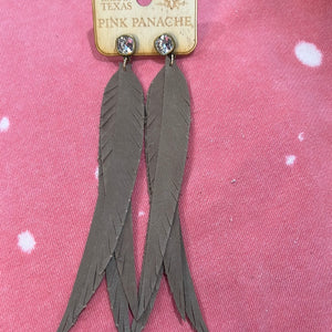 Pink Panache Leather Earring