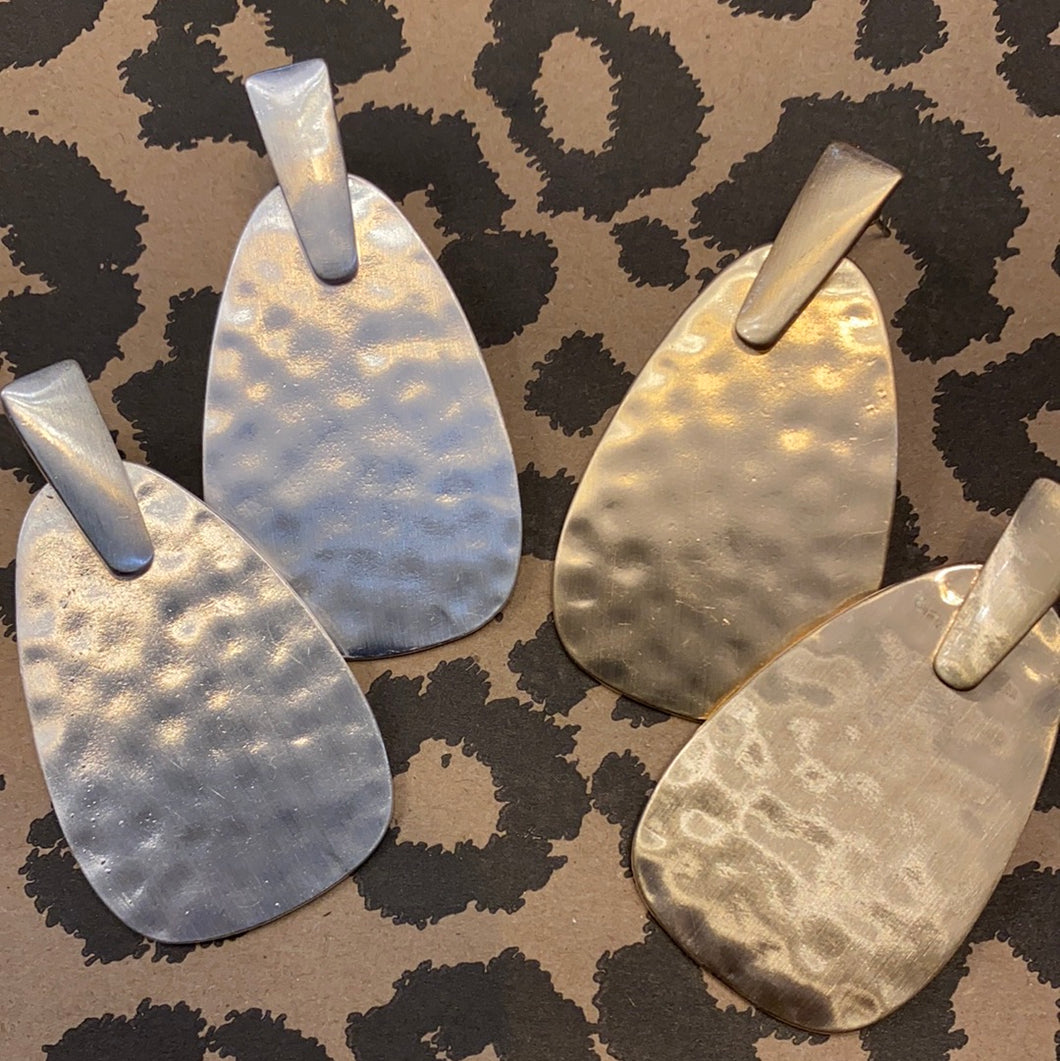Hammered Steele Earring
